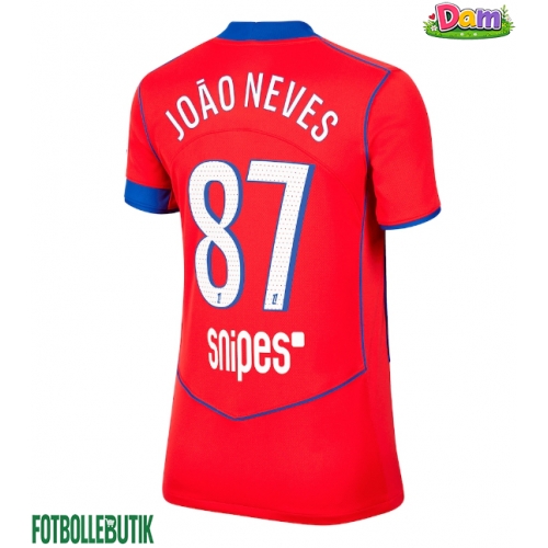 Paris Saint-Germain Joao Neves #87 Tredje Tröja Kvinnor 2025-26 Kortärmad